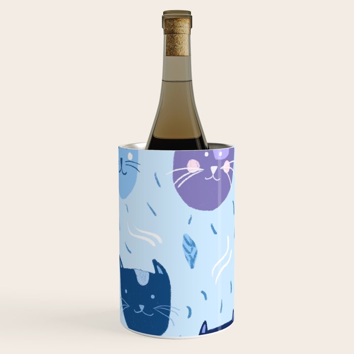 Little blue cats Wine Chiller Gallery Image 2