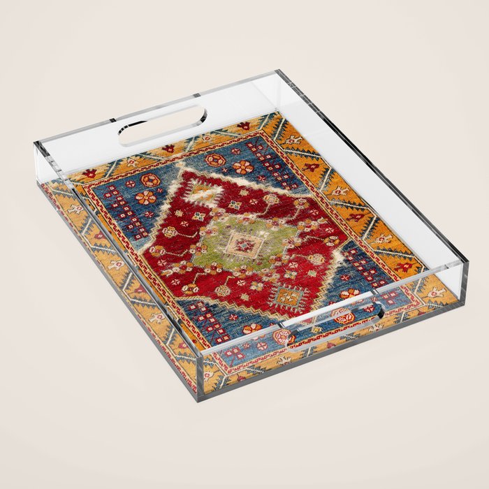 Çal Southwest Anatolian Rug Print Acrylic Tray Gallery Image 1