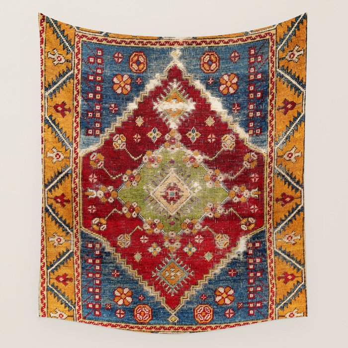Çal Southwest Anatolian Rug Print Wall Tapestry Gallery Image 4