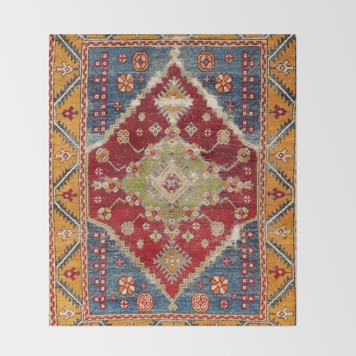 Çal Southwest Anatolian Rug Print Throw Blanket Gallery Image 2