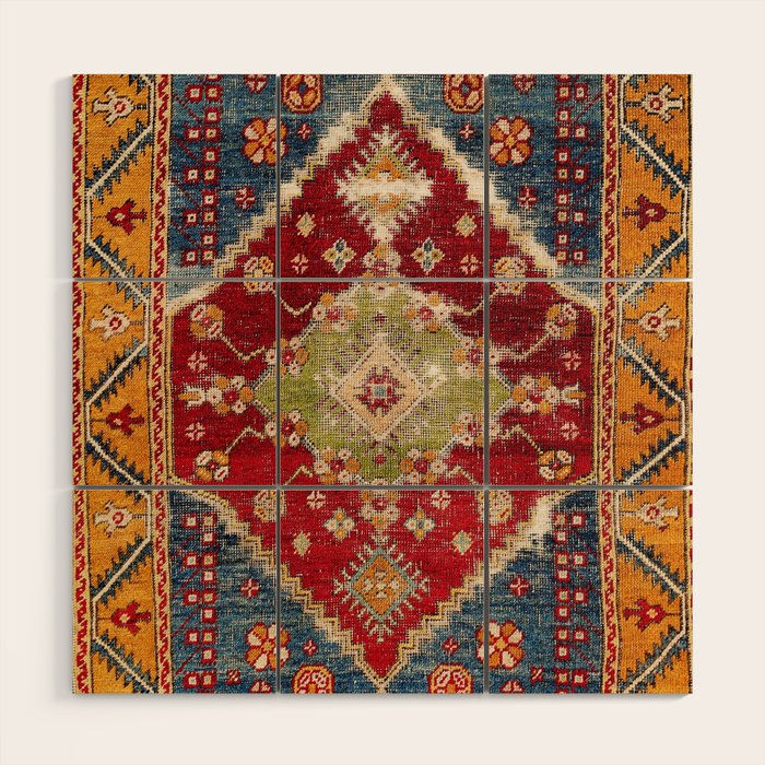 Çal Southwest Anatolian Rug Print Wood Wall Art Gallery Image 1