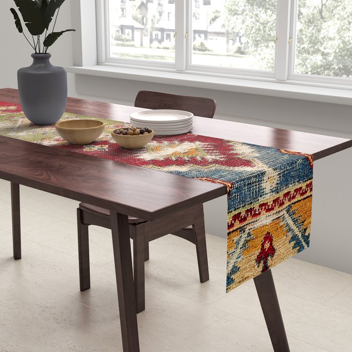 Çal Southwest Anatolian Rug Print Table Runner Gallery Image 2