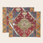 Çal Southwest Anatolian Rug Print Placemat Gallery Image 1