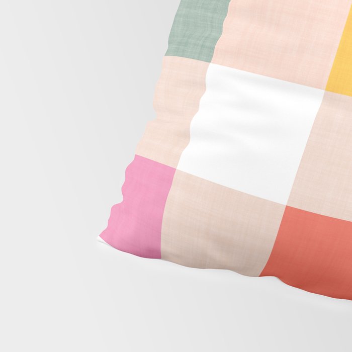 Playful Summer Gingham Check pattern Pillow Sham Gallery Image 4