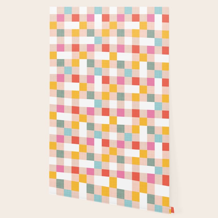 Playful Summer Gingham Check pattern Wallpaper Gallery Image 2