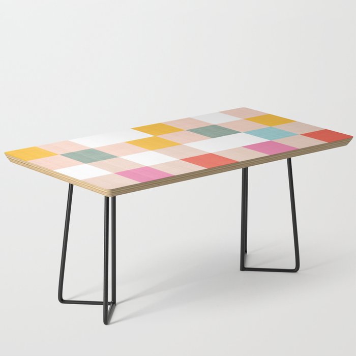 Playful Summer Gingham Check pattern Coffee Table Gallery Image 1