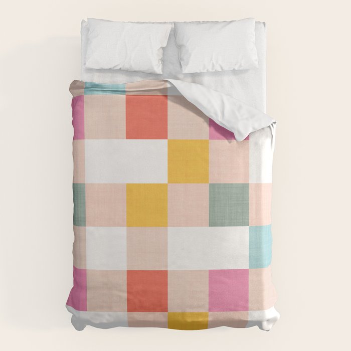 Playful Summer Gingham Check pattern Duvet Cover Gallery Image 6