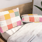 Playful Summer Gingham Check pattern Pillow Sham Gallery Image 2