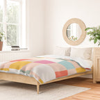 Playful Summer Gingham Check pattern Duvet Cover Gallery Image 2