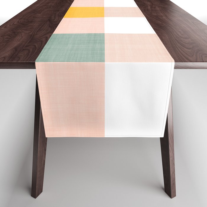 Playful Summer Gingham Check pattern Table Runner Gallery Image 1