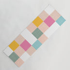 Playful Summer Gingham Check pattern Yoga Mat Gallery Image 1