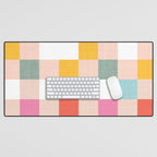 Playful Summer Gingham Check pattern Desk Mat Gallery Image 1