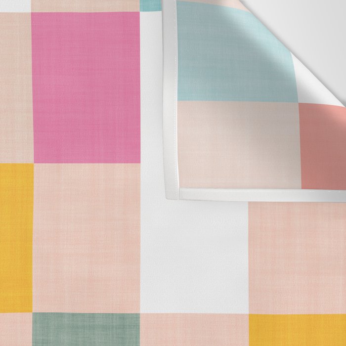 Playful Summer Gingham Check pattern Wall Tapestry Gallery Image 3