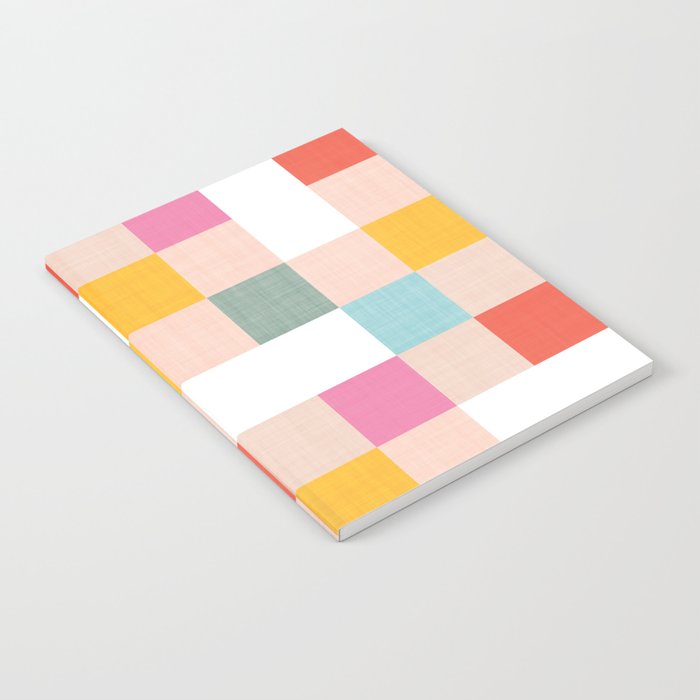 Playful Summer Gingham Check pattern Notebook Gallery Image 2