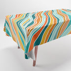 Colorful Summer Stripes Tablecloth Gallery Image 1