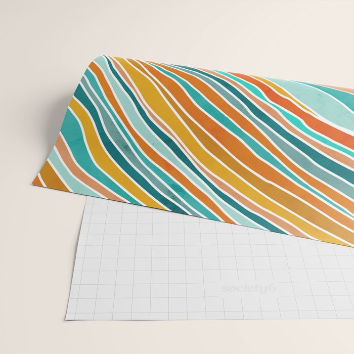 Colorful Summer Stripes Wrapping Paper Gallery Image 2