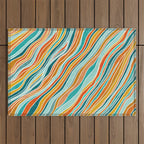 Colorful Summer Stripes Outdoor Rug Gallery Image 1