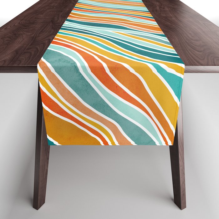 Colorful Summer Stripes Table Runner Gallery Image 1