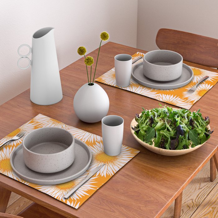 Orange and White Sunflowers Placemat Gallery Image 2