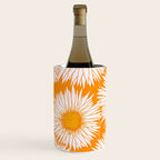 Orange and White Sunflowers Wine Chiller Gallery Image 1