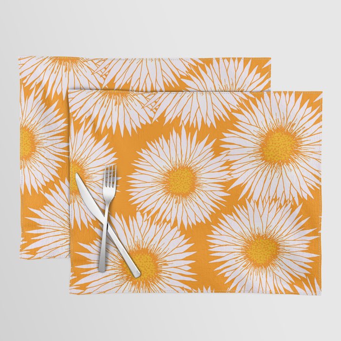 Orange and White Sunflowers Placemat Gallery Image 1