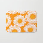 Orange and White Sunflowers Bath Mat Gallery Image 1