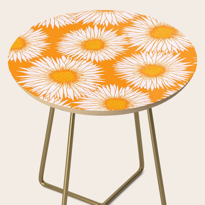 Orange and White Sunflowers Side Table Gallery Image 2