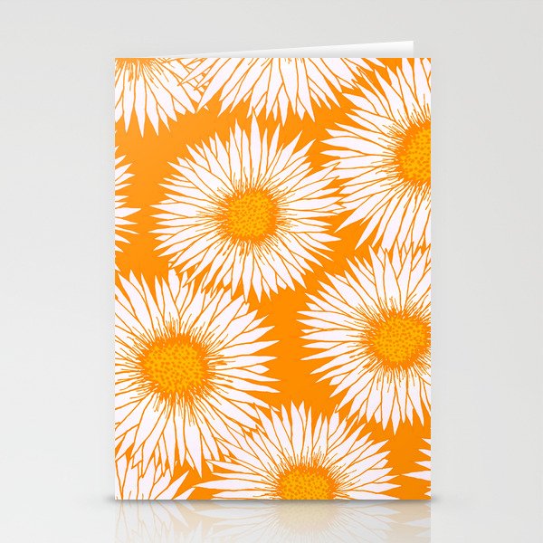 Orange and White Sunflowers Stationery Card Gallery Image 2