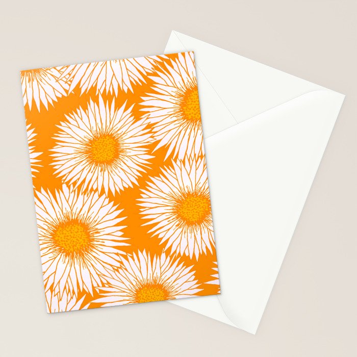 Orange and White Sunflowers Stationery Card Gallery Image 2