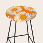 Orange and White Sunflowers Stool Gallery Image 2