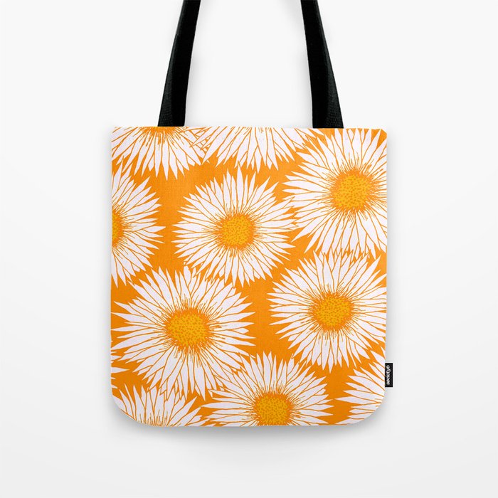 Orange and White Sunflowers Tote Bag Gallery Image 1