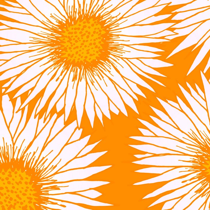 Orange and White Sunflowers Coffee Mug Gallery Image 2