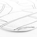 Minimal Line Art Banana Leaves Bath Mat Gallery Image 3