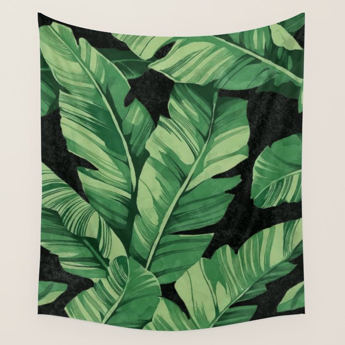 Tropical banana leaves II Wall Tapestry Gallery Image 4