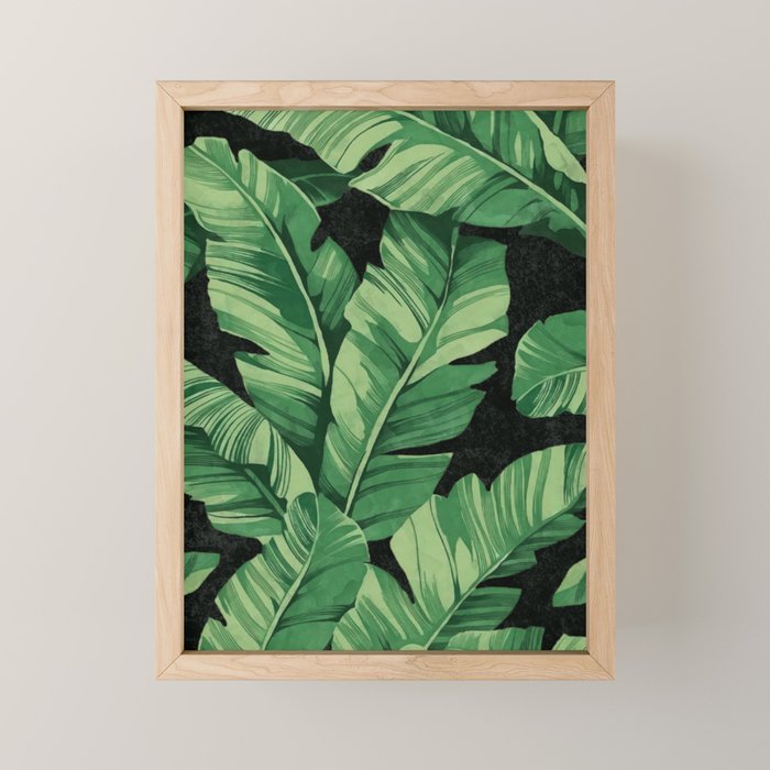Tropical banana leaves II Mini Art Print Gallery Image 1