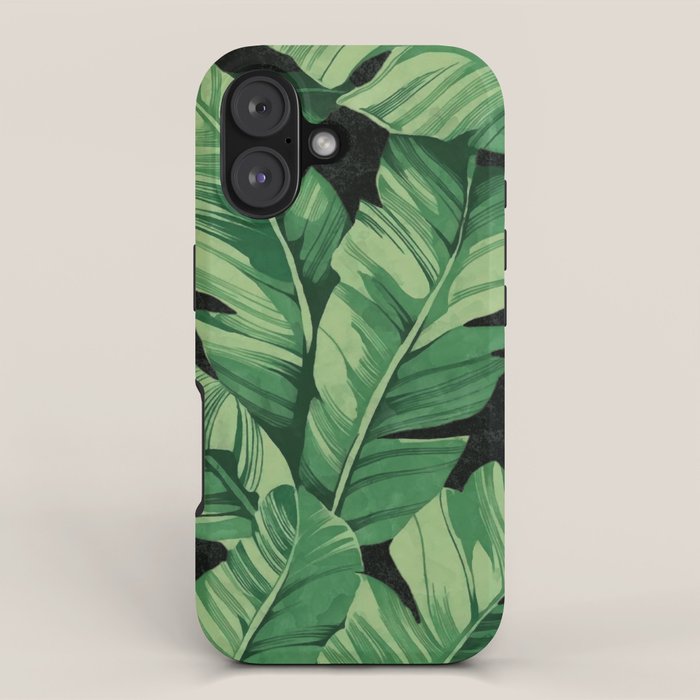 Tropical banana leaves II iPhone Case Gallery Image 1