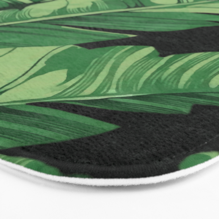 Tropical banana leaves II Bath Mat Gallery Image 3