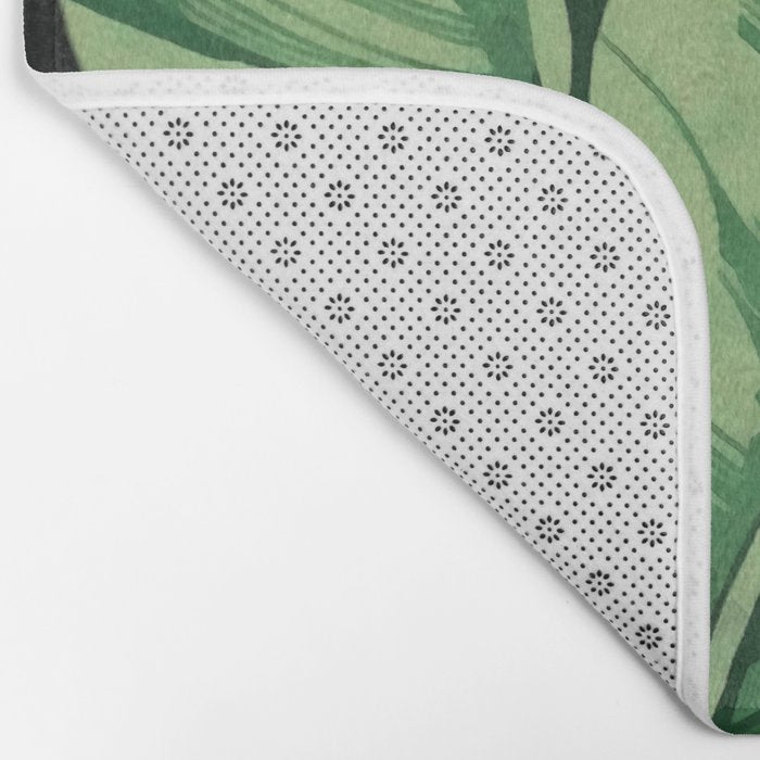 Tropical banana leaves II Bath Mat Gallery Image 2