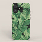 Tropical banana leaves II iPhone Case Gallery Image 1