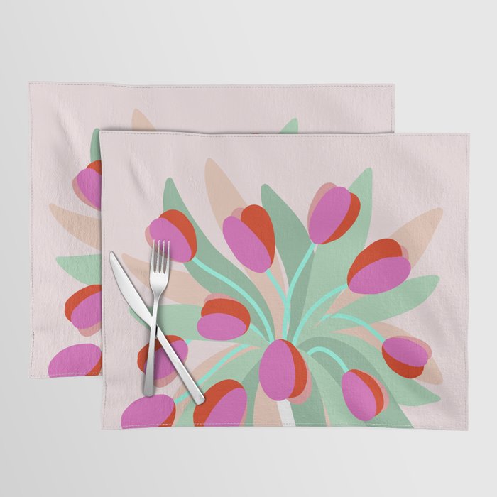 Full Bloom Tulips in a Vase  Placemat Gallery Image 1