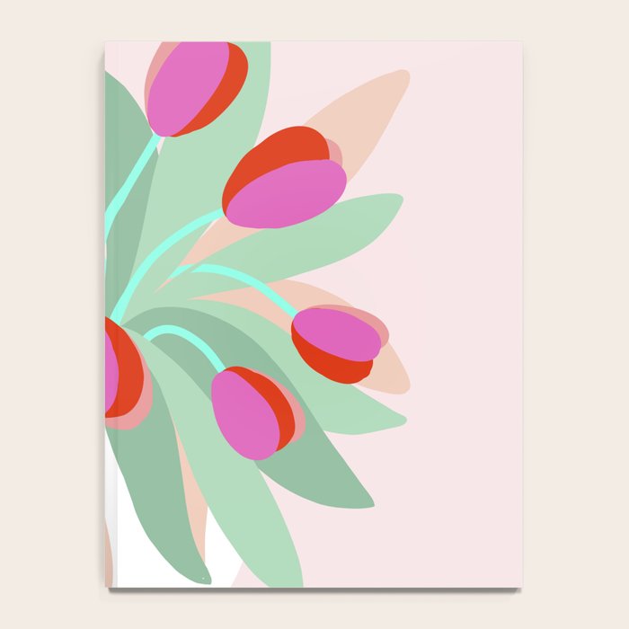 Full Bloom Tulips in a Vase  Notebook Gallery Image 4