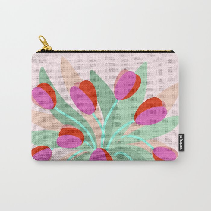 Full Bloom Tulips in a Vase  Carry All Pouch Gallery Image 1