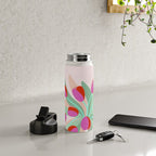 Full Bloom Tulips in a Vase  Water Bottle Gallery Image 4