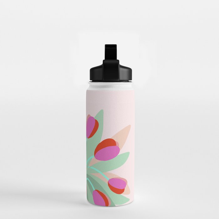 Full Bloom Tulips in a Vase  Water Bottle Gallery Image 2