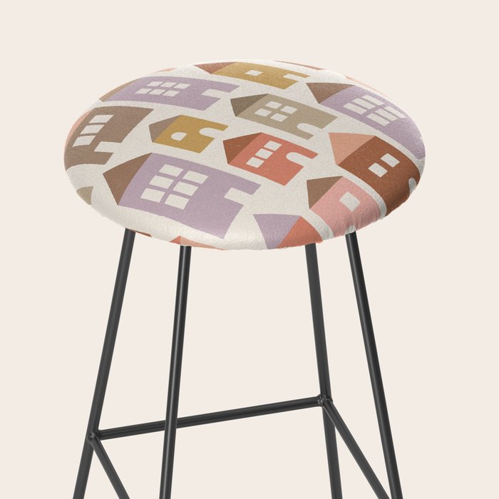 Happy Houses - Earth Tones Stool Gallery Image 2