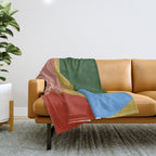 abstract retro vivid fall 9 Throw Blanket Gallery Image 1