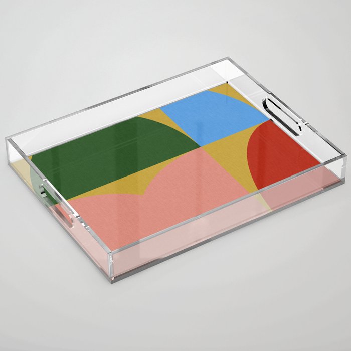 abstract retro vivid fall 9 Acrylic Tray Gallery Image 1