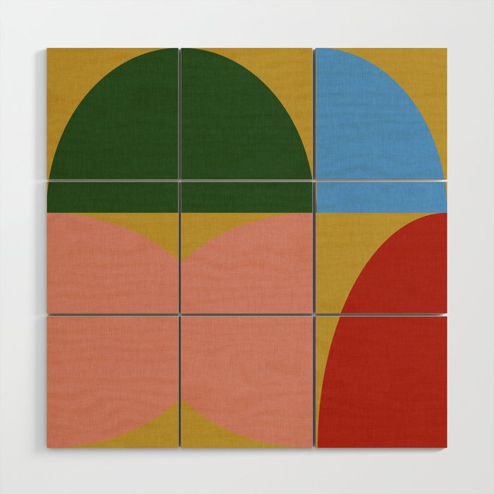 abstract retro vivid fall 9 Wood Wall Art Gallery Image 1