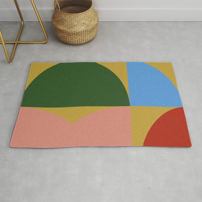 abstract retro vivid fall 9 Rug Gallery Image 1