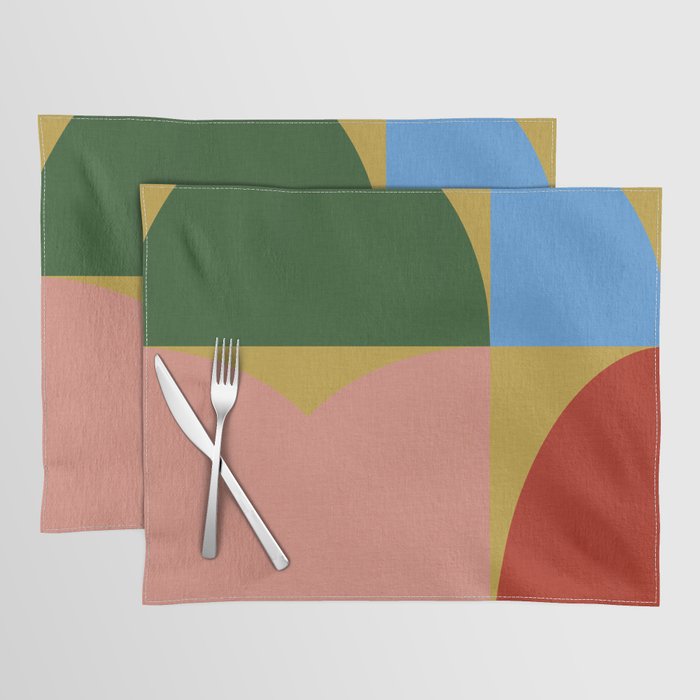 abstract retro vivid fall 9 Placemat Gallery Image 1